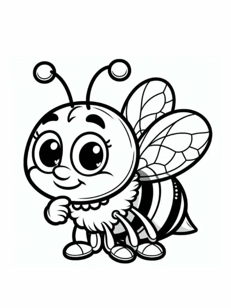 tranh tô màu con ong cho bé