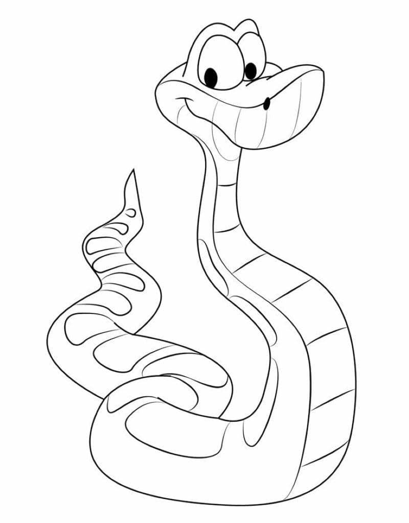 tranh tô màu con rắn cho bé
