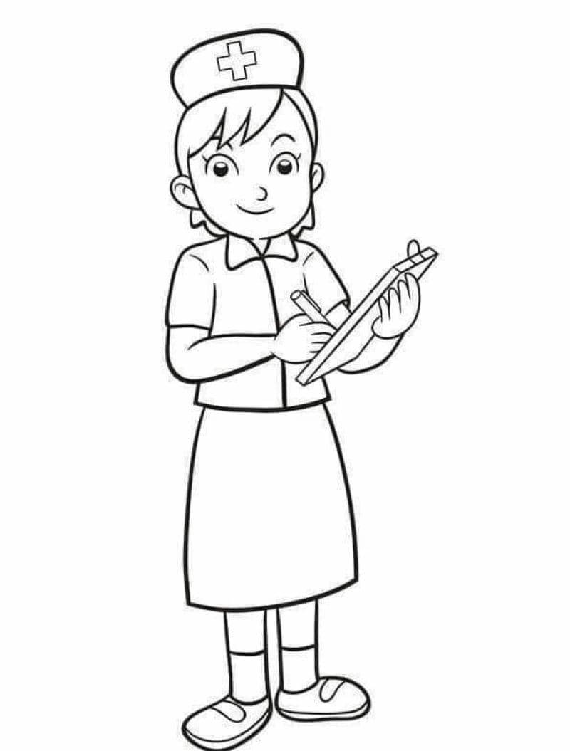 tranh tô màu nghề nghiệp cho bé