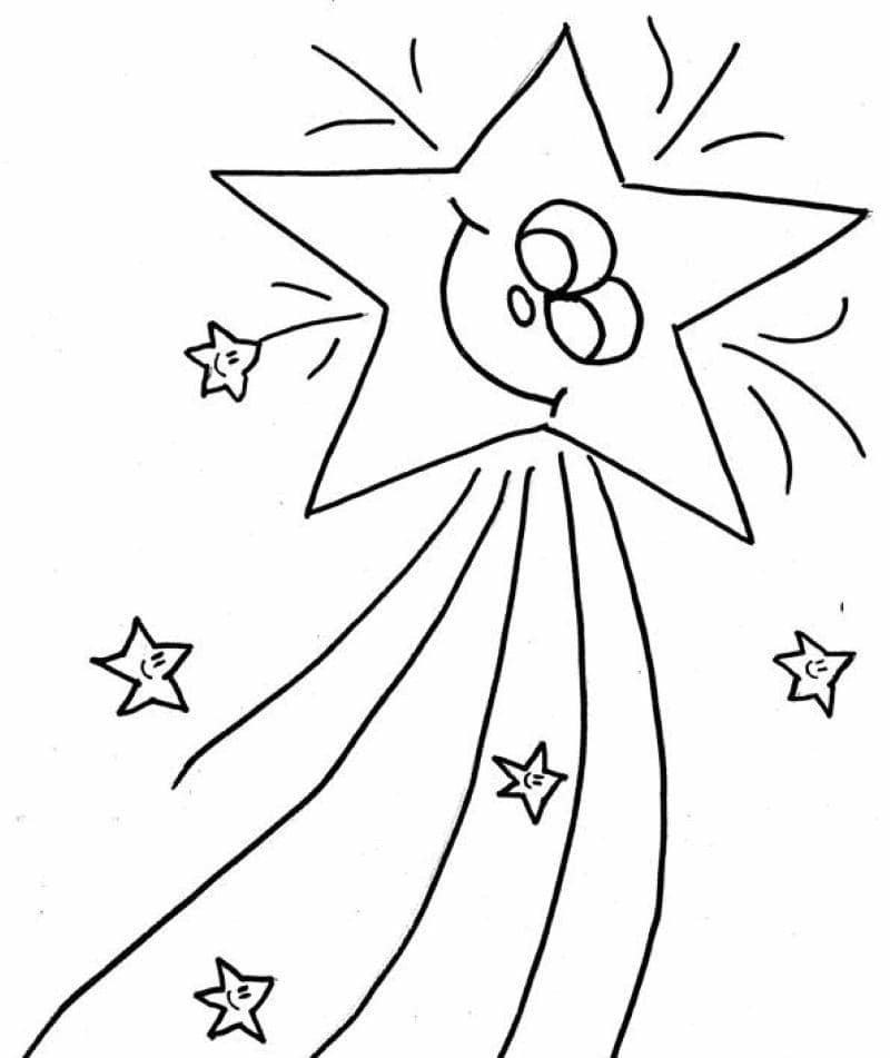 tranh tô màu ngôi sao đơn giản