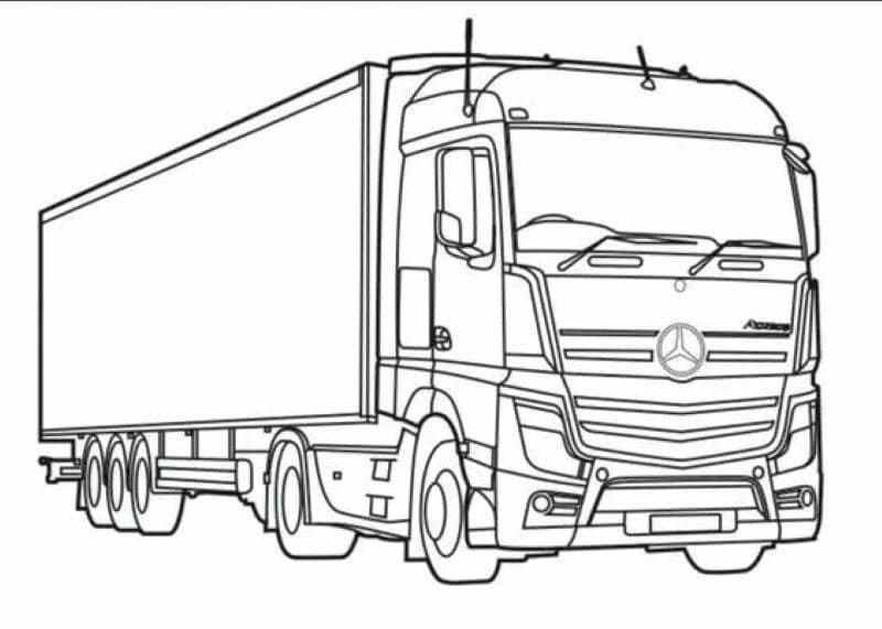 tranh to màu ô tô tải