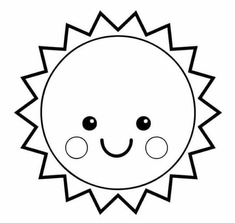 tranh tô màu ông mặt trời cho bé