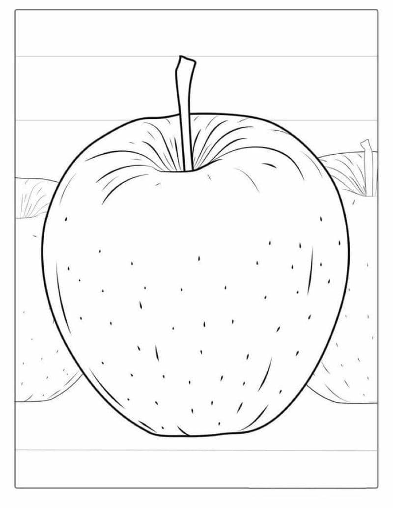 tranh tô màu quả táo cho bé