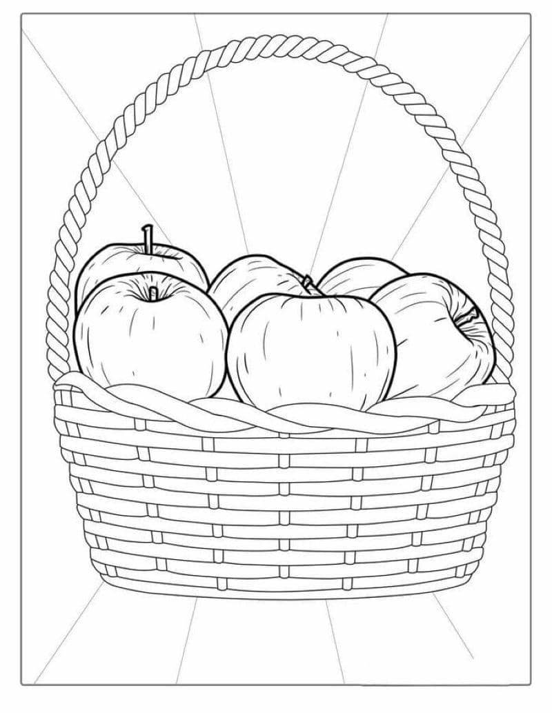 tranh tô màu trái táo cho bé