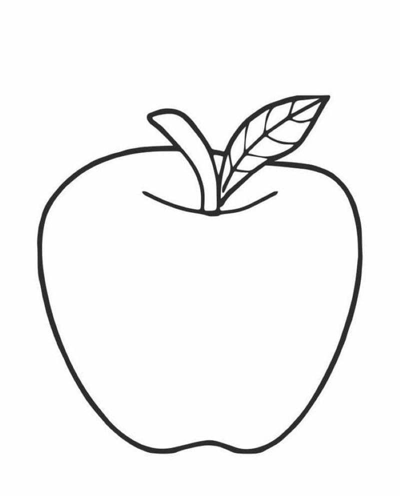 tranh tô màu trái táo đơn giản