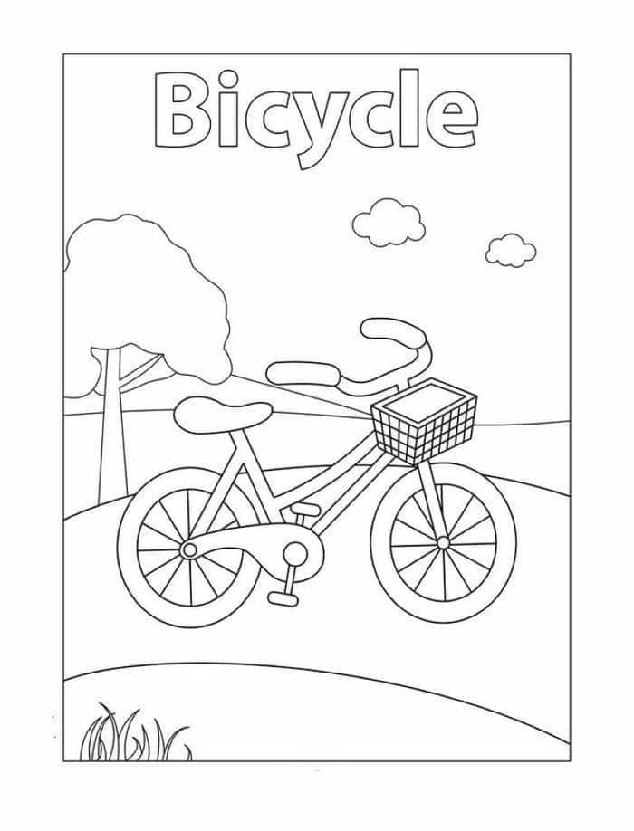 tranh tô màu xe đạp