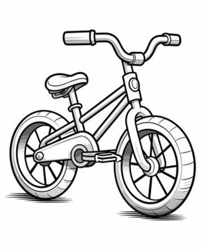tranh tô màu xe đạp đơn giản