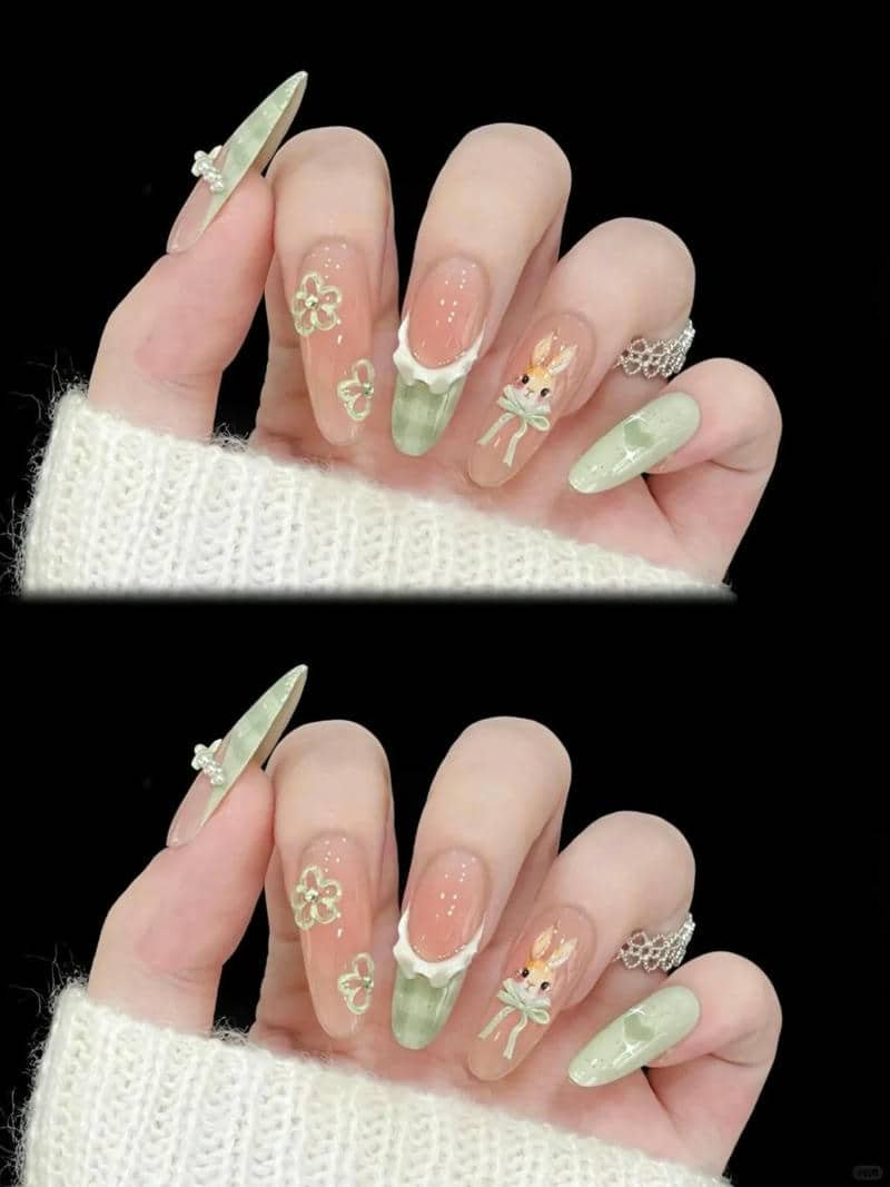 nail xanh lá (15)