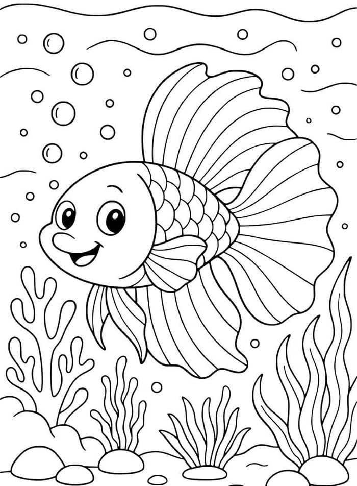 tranh tô màu con cá (2)
