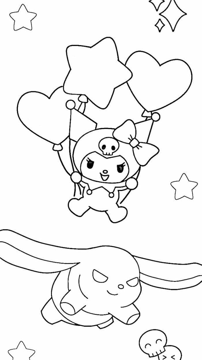 tranh tô màu kuromi (1)