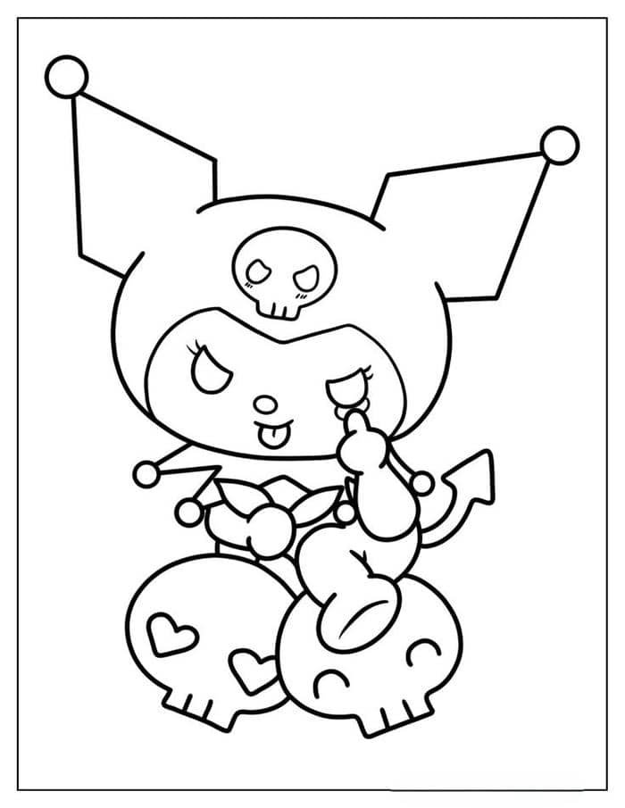 tranh tô màu kuromi (18)