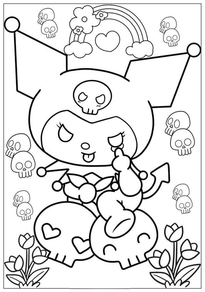 tranh tô màu kuromi (2)