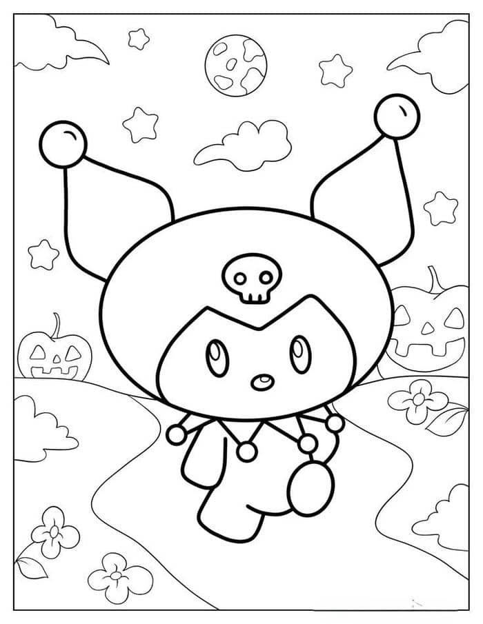 tranh tô màu kuromi (26)