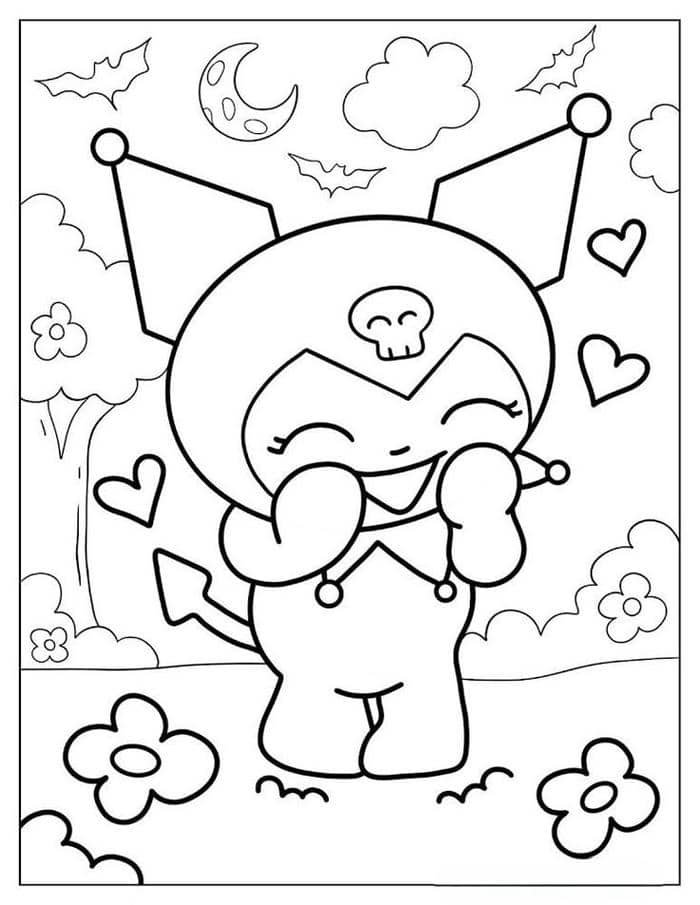 tranh tô màu kuromi (27)