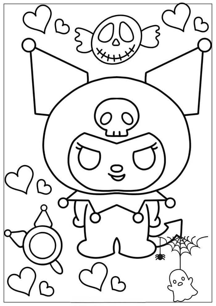 tranh tô màu kuromi (28)