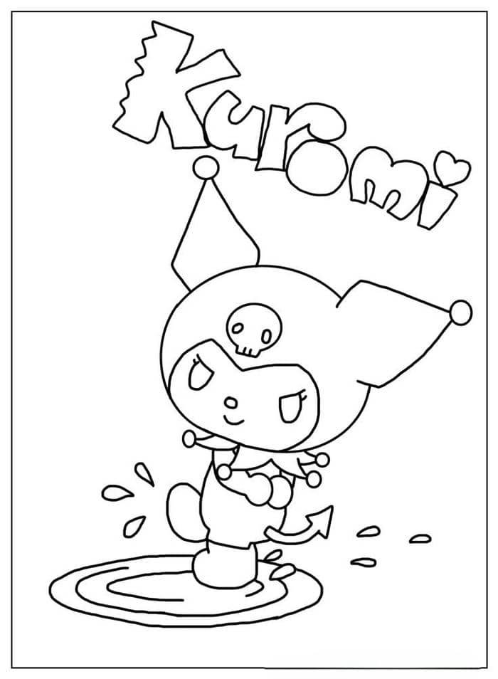 tranh tô màu kuromi (29)