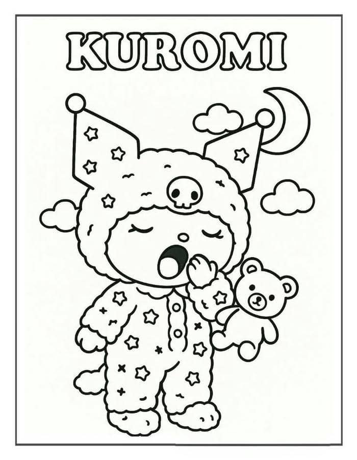 tranh tô màu kuromi (3)