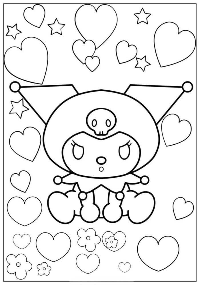 tranh tô màu kuromi (30)