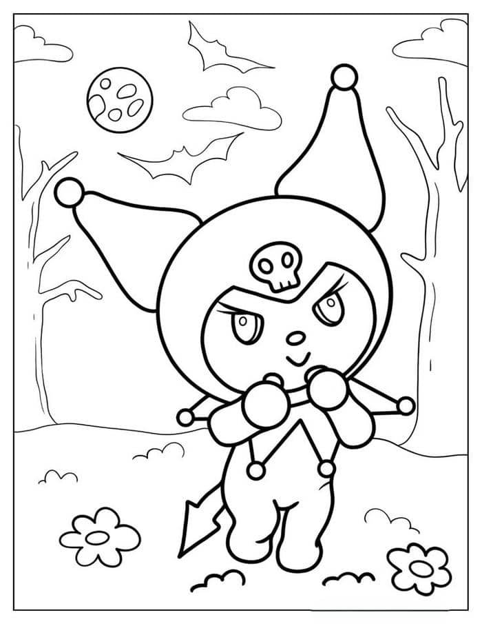 tranh tô màu kuromi (7)