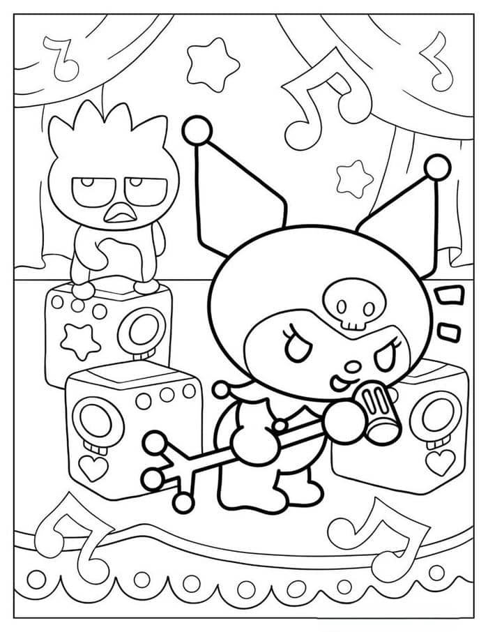 tranh tô màu kuromi (8)