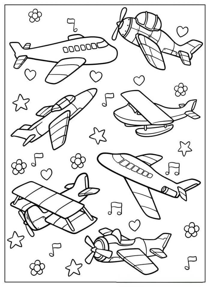 tranh tô màu máy bay (1)
