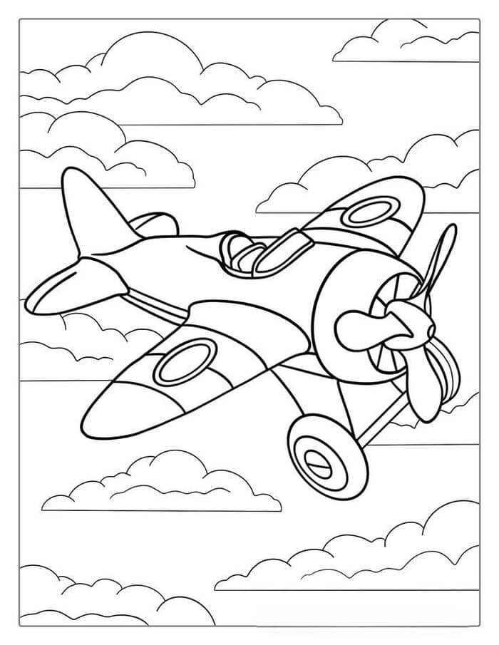 tranh tô màu máy bay (9)