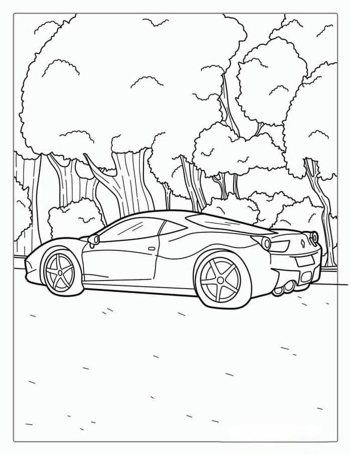 tranh tô màu ô tô (15)