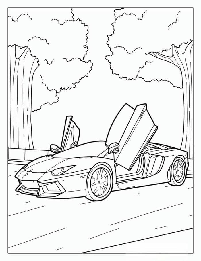 tranh tô màu ô tô (2)