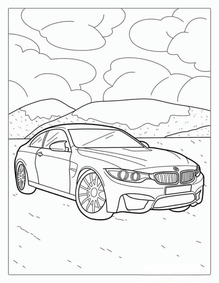 tranh tô màu ô tô (21)