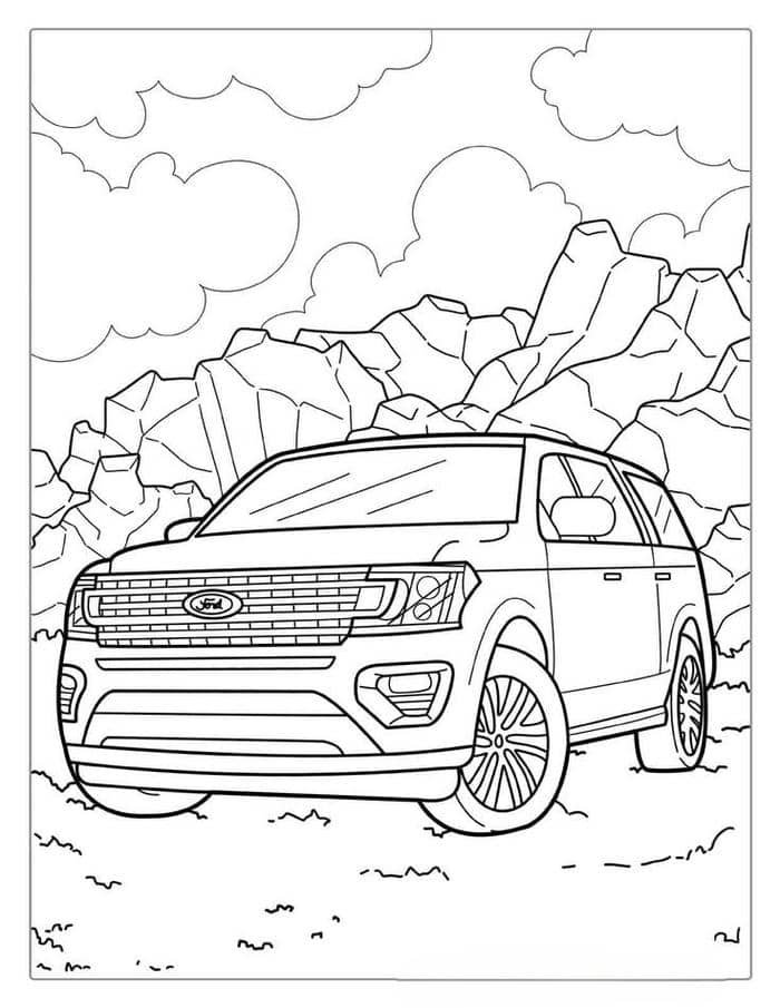tranh tô màu ô tô (25)