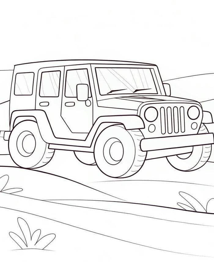 tranh tô màu ô tô (8)
