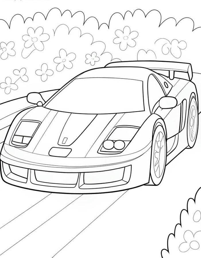 tranh tô màu ô tô (9)