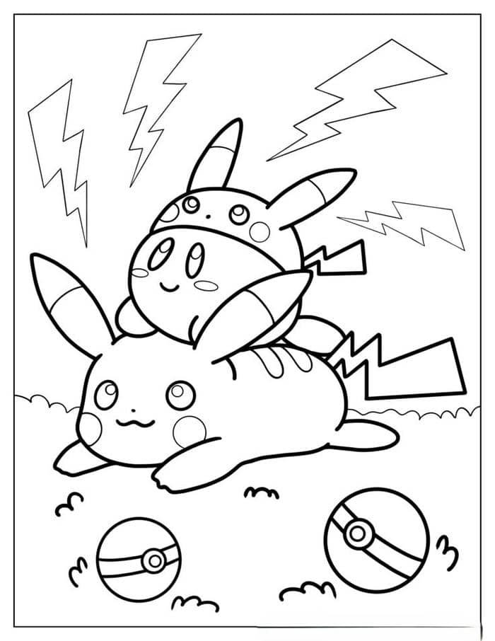 tranh tô màu pikachu (13)