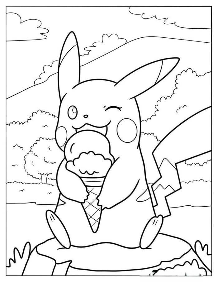 tranh tô màu pikachu (14)