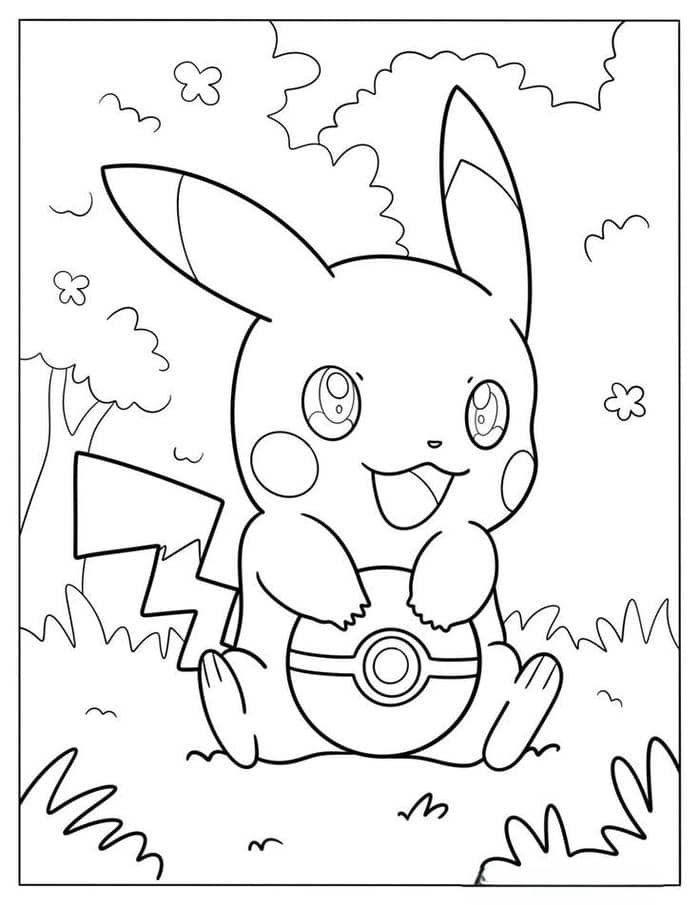 tranh tô màu pikachu (18)