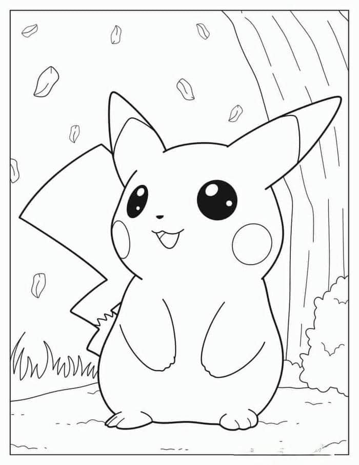 tranh tô màu pikachu (2)