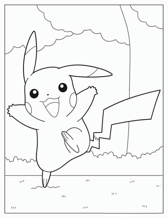 tranh tô màu pikachu (4)