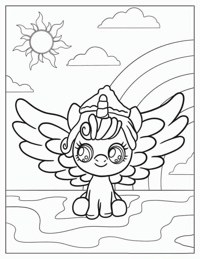 tranh tô màu pony (1)