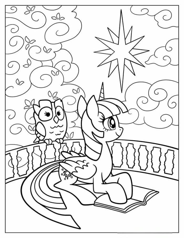 tranh tô màu pony (10)