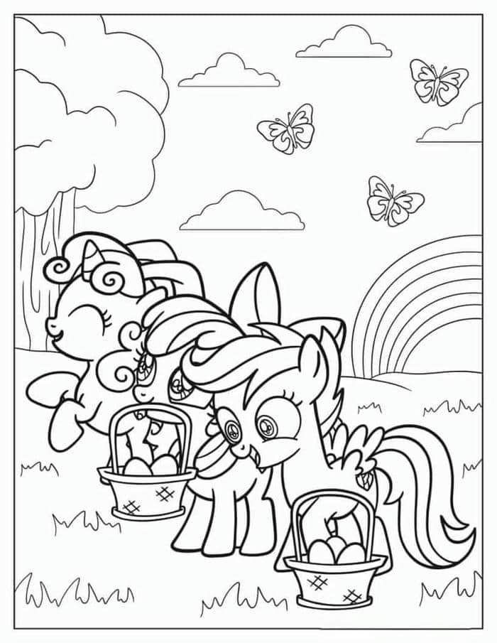 tranh tô màu pony (11)