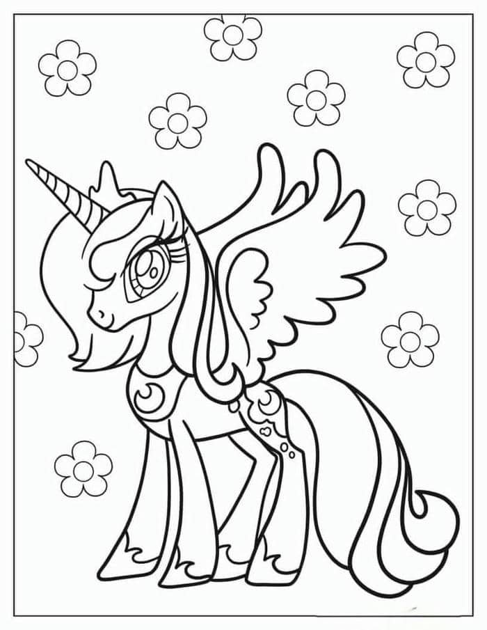 tranh tô màu pony (17)