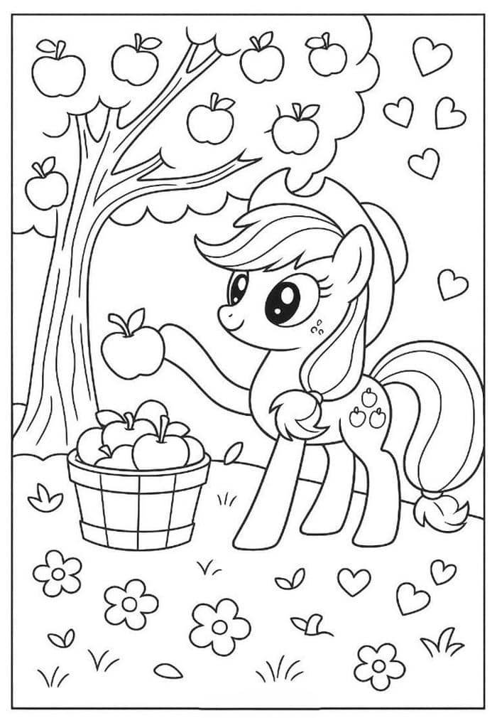 tranh tô màu pony (2)