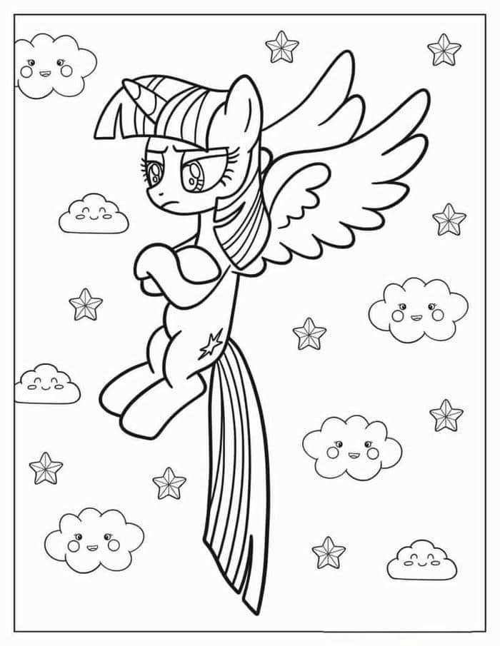 tranh tô màu pony (21)