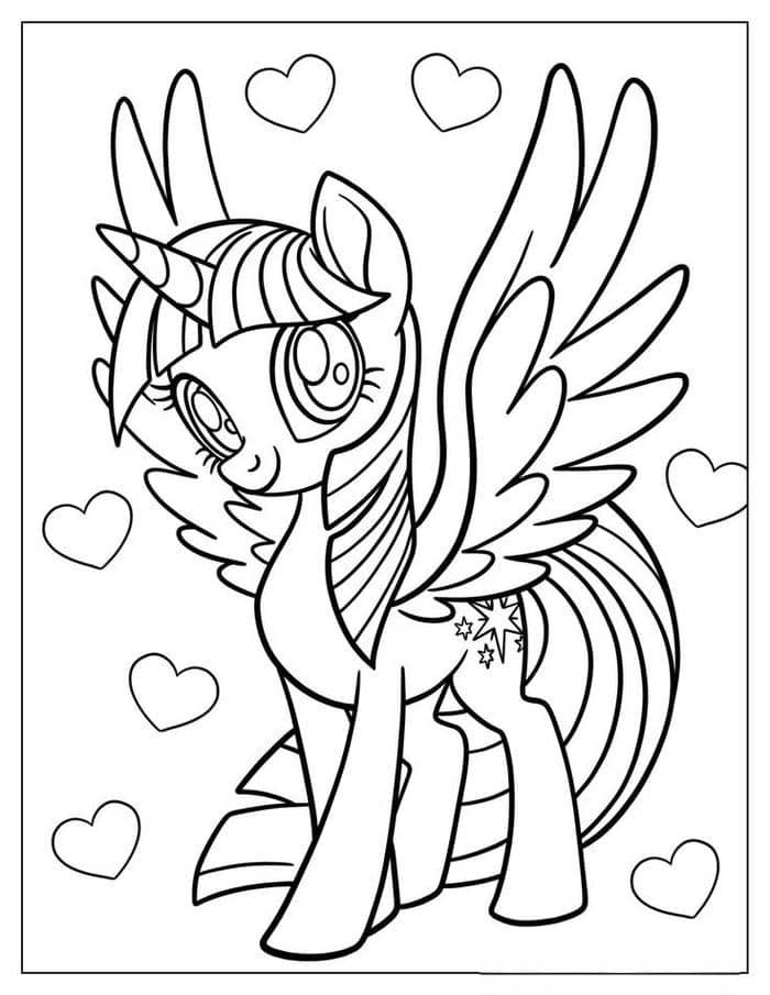 tranh tô màu pony (24)