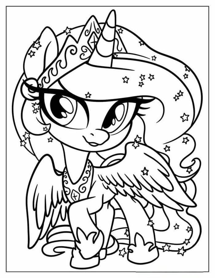 tranh tô màu pony (25)
