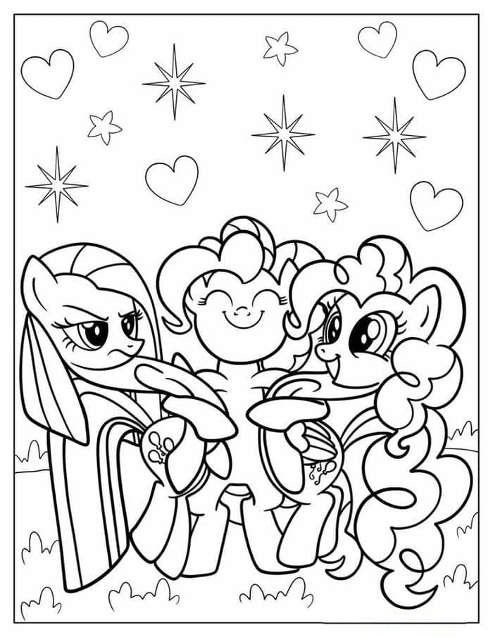 tranh tô màu pony (28)