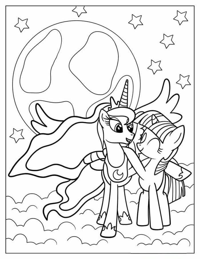 tranh tô màu pony (29)