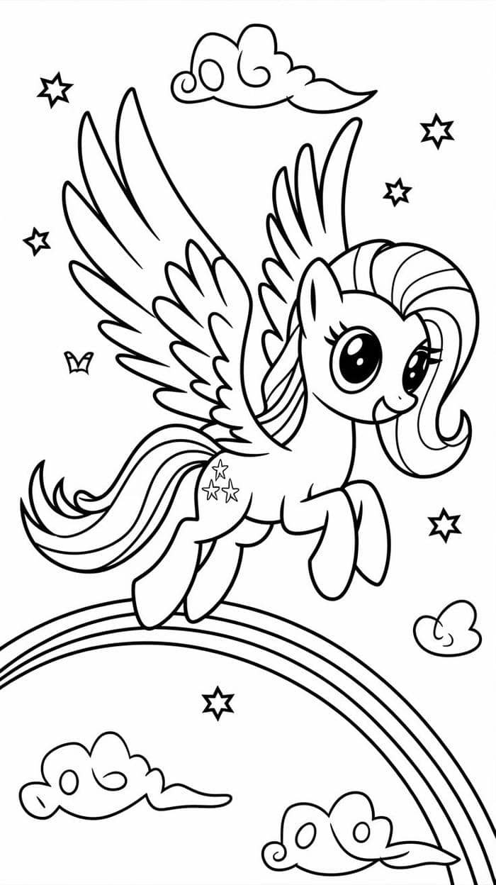 tranh tô màu pony (3)