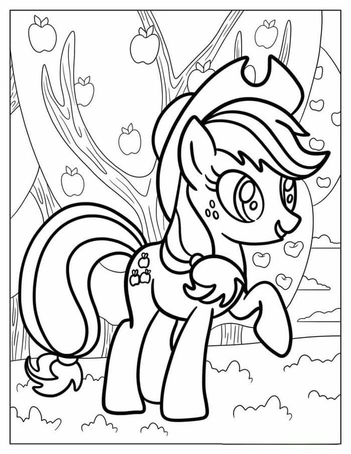 tranh tô màu pony (5)