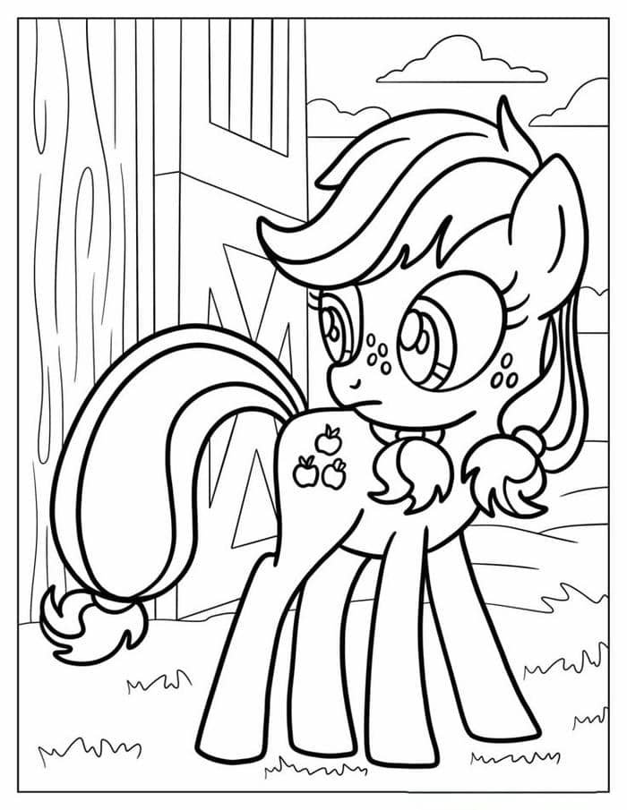 tranh tô màu pony (6)